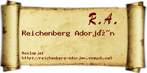 Reichenberg Adorján névjegykártya